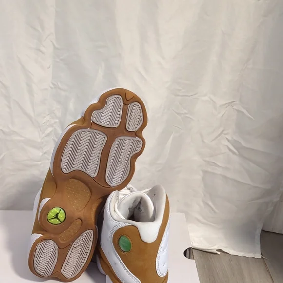 White and Tan High-Top Sneakers - Picture 3 of 3